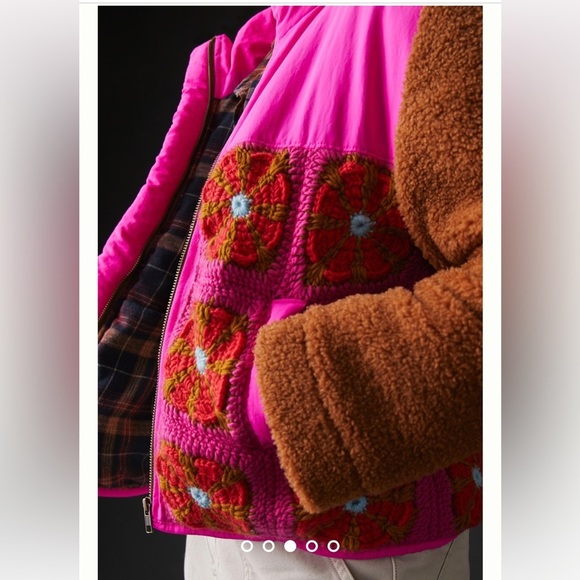 🌟HP🌟ANTHROPOLOGIE NWT Tach Nicoleta Crochet Jacket Size M. - Picture 5 of 11